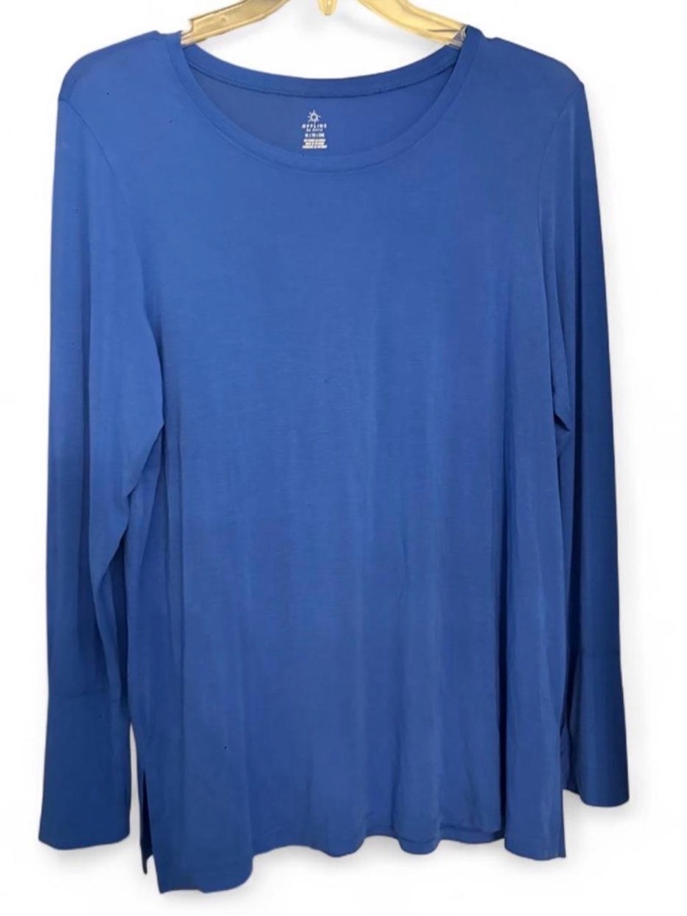 aerie Blue Long Sleeve Crew Neck Tee